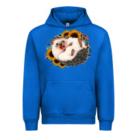 Cobalt happy hedgehog sunflower leopard Urban Hoodie - Jasminsmagicworld