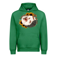 Emerald happy hedgehog sunflower leopard Urban Hoodie - Jasminsmagicworld