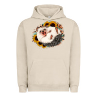 Pigment French Oak happy hedgehog sunflower leopard Urban Hoodie - Jasminsmagicworld