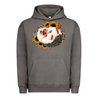 Happy Hedgehog Sunflower Leopard Urban Hoodie | Teevron