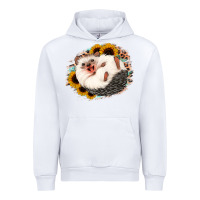 White happy hedgehog sunflower leopard Urban Hoodie - Jasminsmagicworld