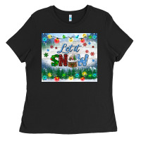 Black let it snow tumbler Ladies Tee - BundleAndBundleShop