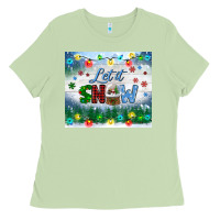 Matcha let it snow tumbler Ladies Tee - BundleAndBundleShop