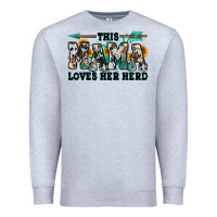 Heather Grey this mama loves her herd goats Premium Sweatshirt - Jasminsmagicworld