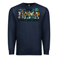 Navy this mama loves her herd goats Premium Sweatshirt - Jasminsmagicworld