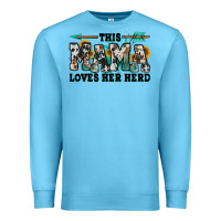 Ocean Blue this mama loves her herd goats Premium Sweatshirt - Jasminsmagicworld