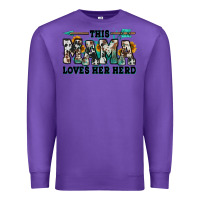 Purple this mama loves her herd goats Premium Sweatshirt - Jasminsmagicworld