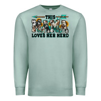Seafoam this mama loves her herd goats Premium Sweatshirt - Jasminsmagicworld