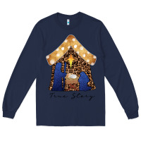 Navy True Story Black Long Sleeve Tee - CowhideDigitalArt