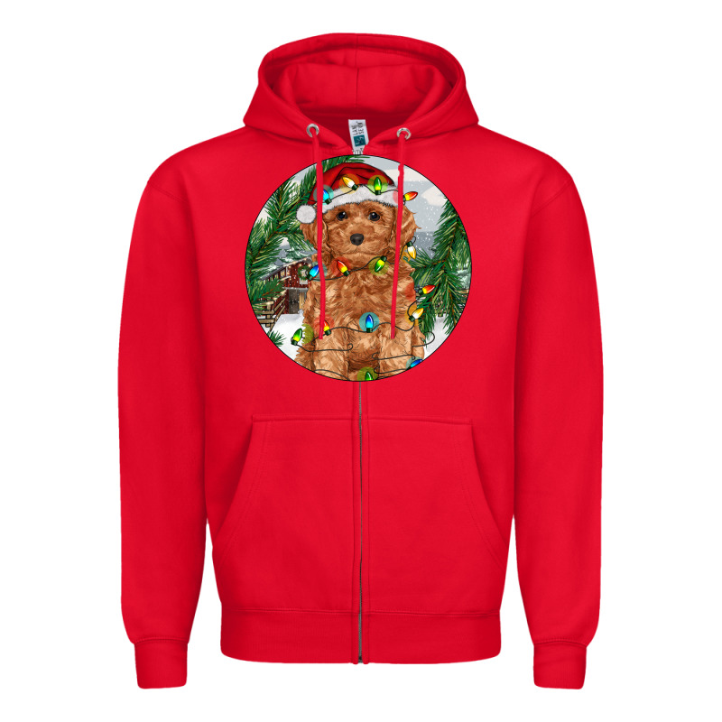 Toy Poodle And Farm Zipper Hoodie by RanaPortraitStore | Teevron