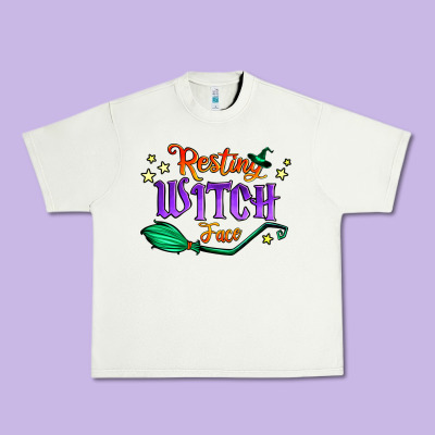 Resting Witch Face Urban Heavy Tee Designed By Jasminsmagicworld