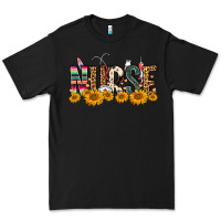 Black Western Nurse Sunflower Premium Tee - FaDigitalArtStudio