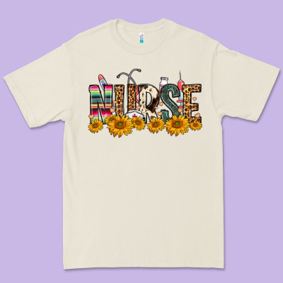 Western Nurse Sunflower Premium Tee Designed By Fadigitalartstudio