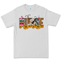 Dove Grey Western Nurse Sunflower Premium Tee - FaDigitalArtStudio
