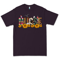Plum Western Nurse Sunflower Premium Tee - FaDigitalArtStudio