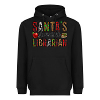 Black santa's favorite librarian Heavyweight Hoodie - Jasminsmagicworld