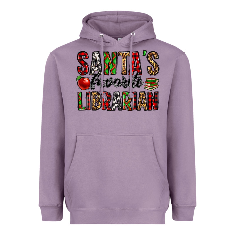 Santa's Favorite Librarian Heavyweight Hoodie by Jasminsmagicworld | Teevron