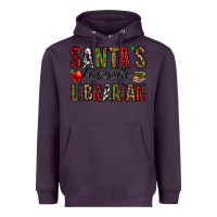 Plum santa's favorite librarian Heavyweight Hoodie - Jasminsmagicworld