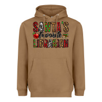 Toasted Coconut santa's favorite librarian Heavyweight Hoodie - Jasminsmagicworld