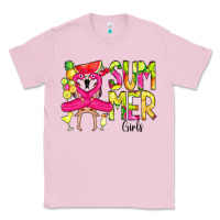 Bubblegum Pink Summer Girls Flamingo Classic Tee - CowCowDesign