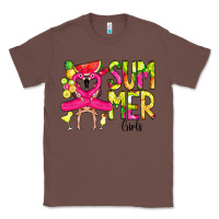 Chestnut Summer Girls Flamingo Classic Tee - CowCowDesign
