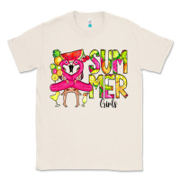 Natural Summer Girls Flamingo Classic Tee - CowCowDesign