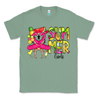 Sage Summer Girls Flamingo Classic Tee - CowCowDesign
