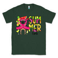 Sports Green Summer Girls Flamingo Classic Tee - CowCowDesign