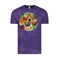 Cloud Purple Christmas coop ornament Vintage Tee - FaDigitalArtStudio