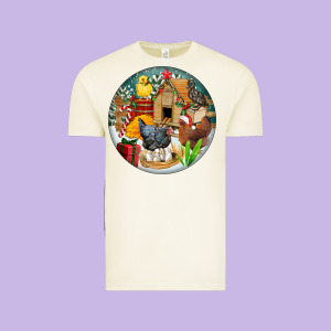 Christmas Coop Ornament Vintage Tee Designed By Fadigitalartstudio
