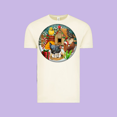 Christmas Coop Ornament Vintage Tee Designed By Fadigitalartstudio