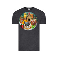 Vintage Black Christmas coop ornament Vintage Tee - FaDigitalArtStudio
