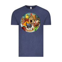 Vintage Denim Christmas coop ornament Vintage Tee - FaDigitalArtStudio