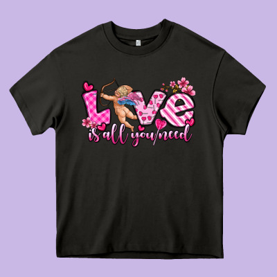 Love Is All You Need Heavy Core Tee Designed By Oliviacreatesart