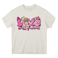 Cream love is all you need Heavy Core Tee - OliviaCreatesArt