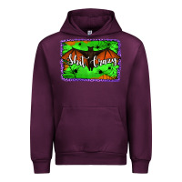 Mauve Wine bat shit crazy with background Urban Hoodie - Jasminsmagicworld