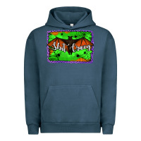 Pigment Midnight Navy bat shit crazy with background Urban Hoodie - Jasminsmagicworld