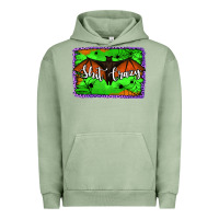 Pigment Oil Green bat shit crazy with background Urban Hoodie - Jasminsmagicworld