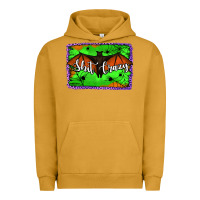 Pigment Peanut Butter bat shit crazy with background Urban Hoodie - Jasminsmagicworld
