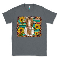 Charcoal Heather goat daisy sunflowers leopard serape glitter Classic Tee - Artiststas