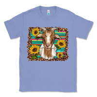 Colony Blue goat daisy sunflowers leopard serape glitter Classic Tee - Artiststas