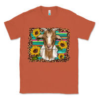 Copper goat daisy sunflowers leopard serape glitter Classic Tee - Artiststas