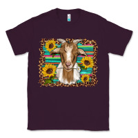 Plum goat daisy sunflowers leopard serape glitter Classic Tee - Artiststas