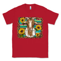 Red goat daisy sunflowers leopard serape glitter Classic Tee - Artiststas