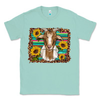 Seafoam goat daisy sunflowers leopard serape glitter Classic Tee - Artiststas