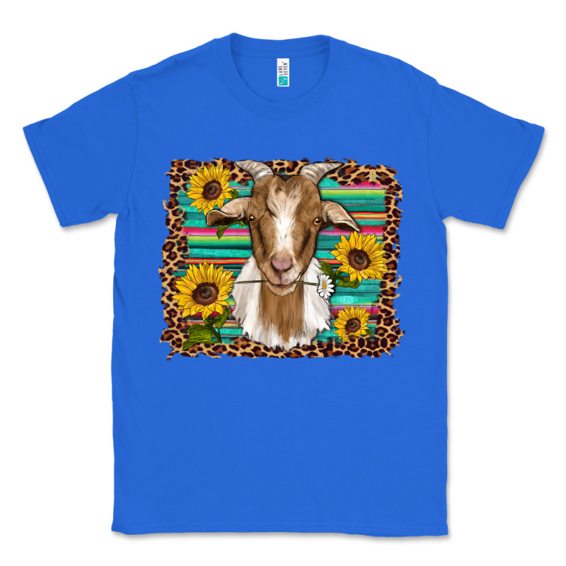 Goat Daisy Sunflowers Leopard Serape Glitter Classic Tee by Artiststas | Teevron