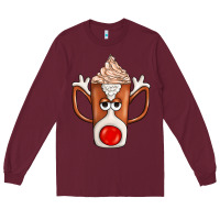 Burgundy Coffee  Animal Long Sleeve Tee - CowhideDigitalArt