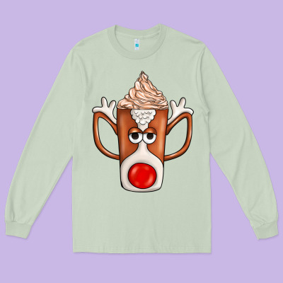 Coffee  Animal Long Sleeve Tee Designed By Cowhidedigitalart