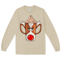 Mushroom Coffee  Animal Long Sleeve Tee - CowhideDigitalArt