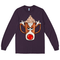 Plum Coffee  Animal Long Sleeve Tee - CowhideDigitalArt